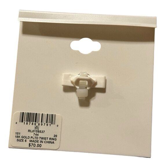 NWT And Now This 18k good over brass twist ring size 9 - Picture 3 of 3